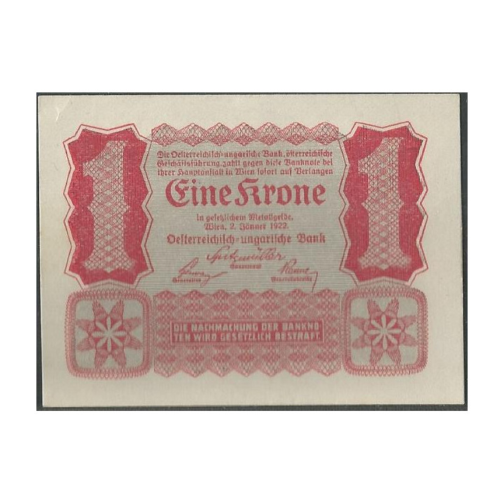 Austria 1 Krone 2 Ene 1922 P73