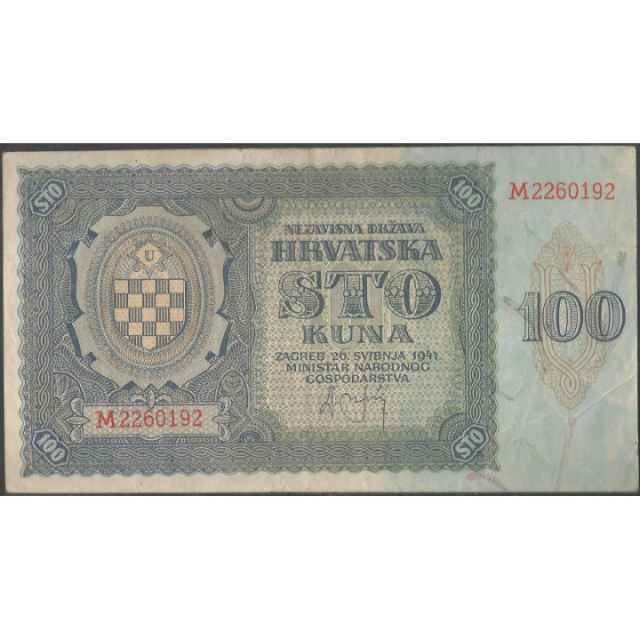 Croacia 100 Kuna 26 May 1941 P2