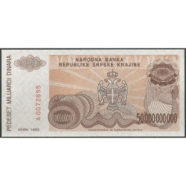 Croacia 50.000.000.000 Dinara 1993 PR29a