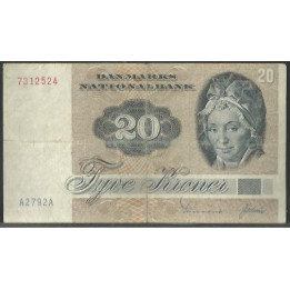 Dinamarca 20 Kroner 1979 P49a