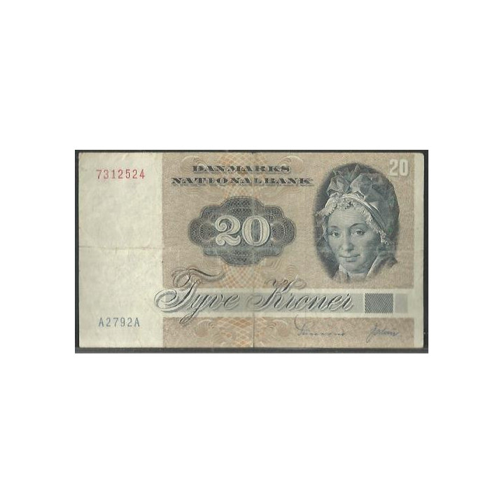 Dinamarca 20 Kroner 1979 P49a
