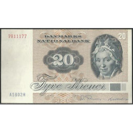 Dinamarca 20 Kroner 1980 P49b