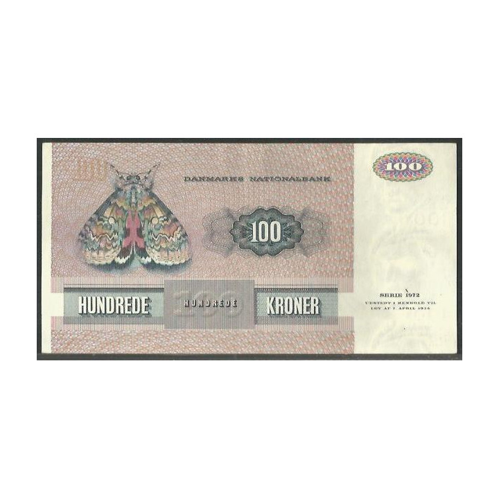 Dinamarca 100 Kroner 1990 P51s reverso