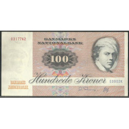 Dinamarca 100 Kroner 1990 P51t