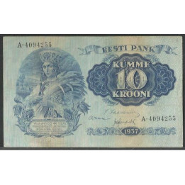 Estonia 10 Krooni 1937 P63a