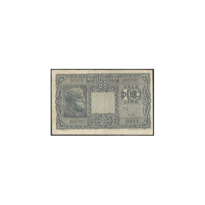Italia 10 Liras 23 Nov 1944 P32b