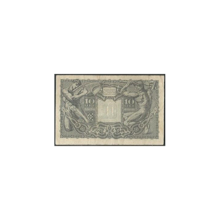 Italia 10 Liras 23 Nov 1944 P32b reverso