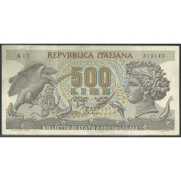 Italia 500 Liras 20 Jun 1966 P93a