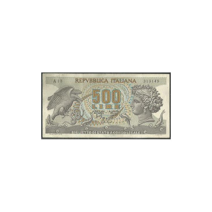 Italia 500 Liras 20 Jun 1966 P93a