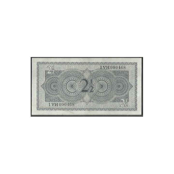 Holanda 2 1/2 Gulden 8 Ago 1949 P73 reverso