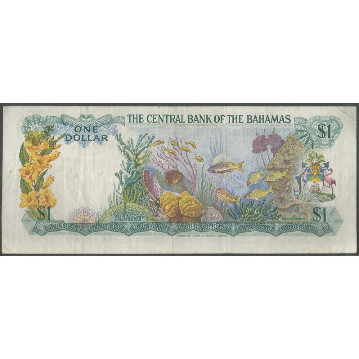 Bahamas 1 Dollar L1974 P35a2 reverso