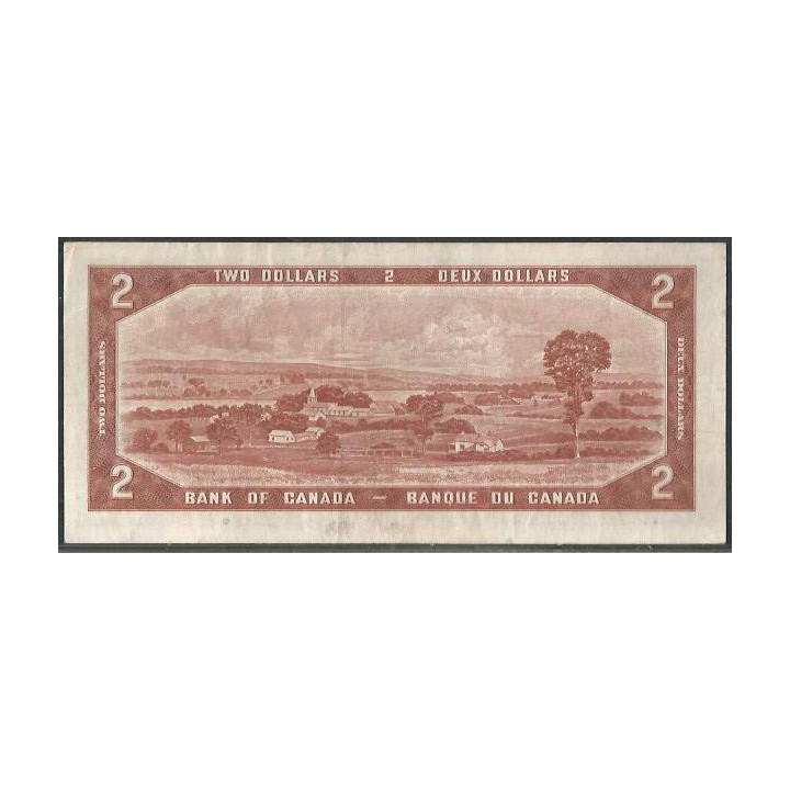 Canada 2 Dollars 1954 (1955-61) P76a reverso