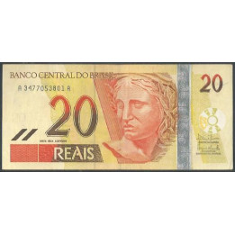Brasil 20 Reales ND2002- Firma 40 A P250b