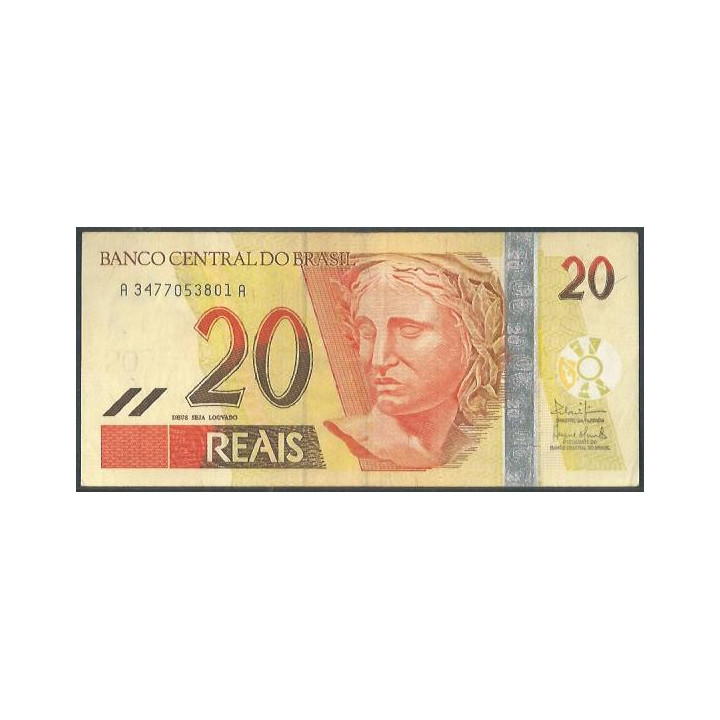 Brasil 20 Reales ND2002- Firma 40 A P250b
