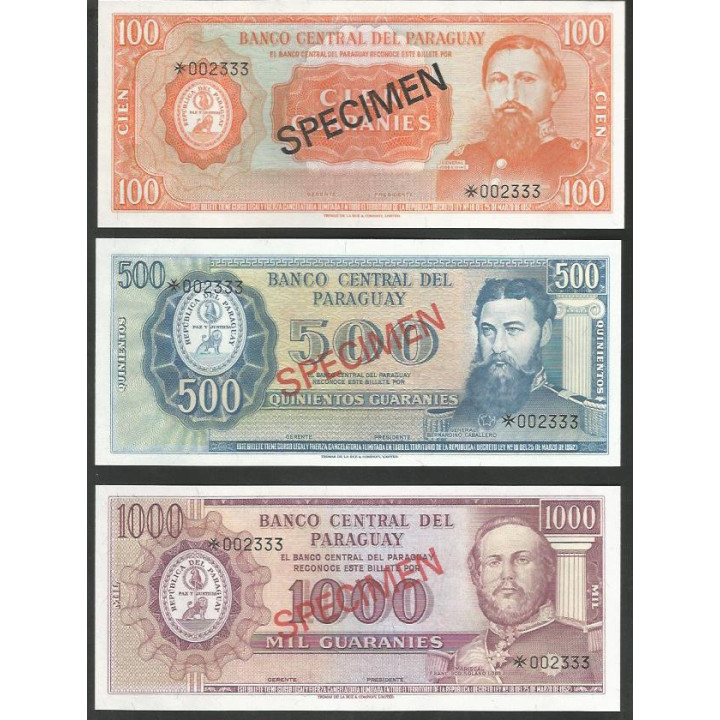 Paraguay Set Specimenes 1999 PCS1