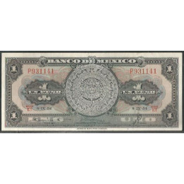 Mexico 1 Peso 8 Sep 1954 Serie ET P56b