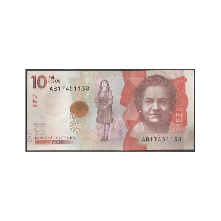 Billete de 10.000 Pesos 19 Ago 2015 AB BGWNF10-2