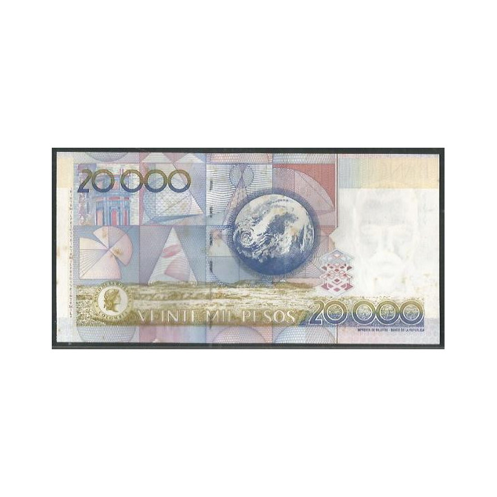 Billete de 20.000 Pesos 14 May 2002 BGW718 reverso