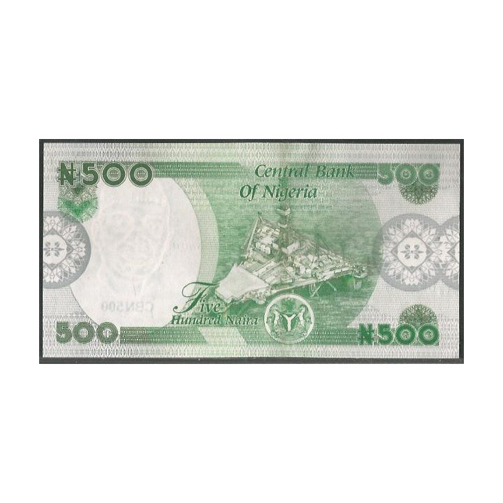 Nigeria 500 Naira 2023 P48b reverso