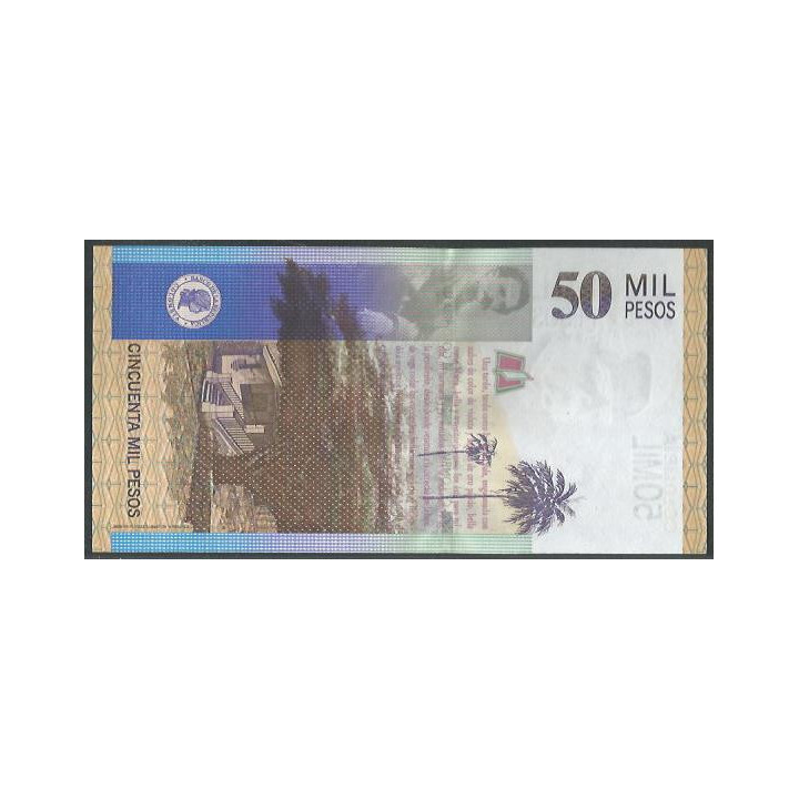 Billete de 50.000 Pesos 1 May 2001 BGW802 reverso