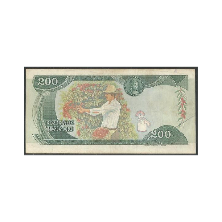 Billete de 200 Pesos 1 Ene 1982 BGW349 reverso