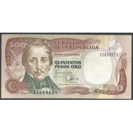 Billete de 500 Pesos 4 Ene 1993 BGW409