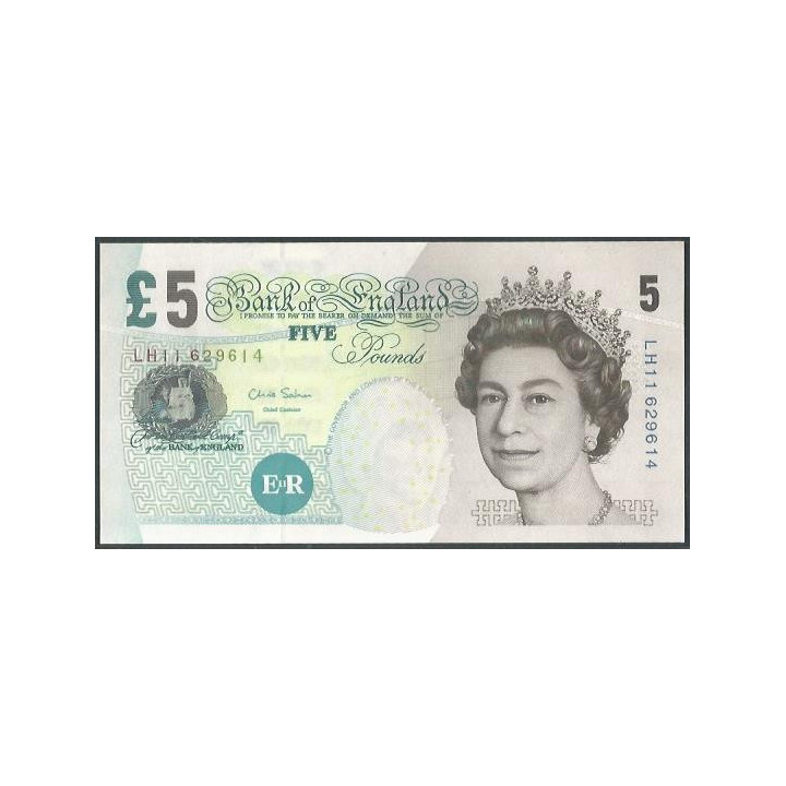 Inglaterra 5 Pounds 2002 (12) P391d