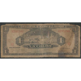 El Salvador 1 Colon 4 Sep 1957 P93a