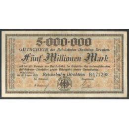 Alemania - Dresden 5.000.000 Mark 21 Ago 1923