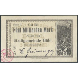Alemania - Buhl 5 Millardos Mark Oct 1923