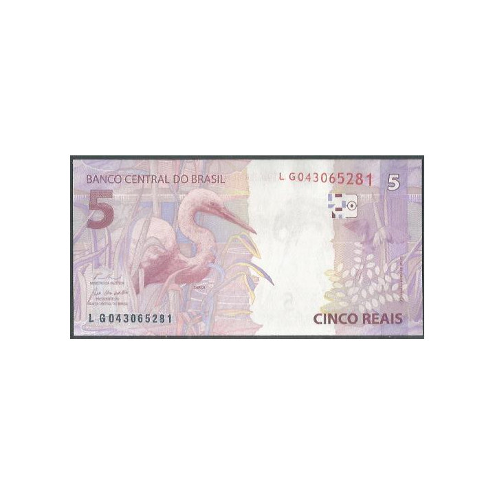 Brasil 5 Reales 2010 L P253g reverso