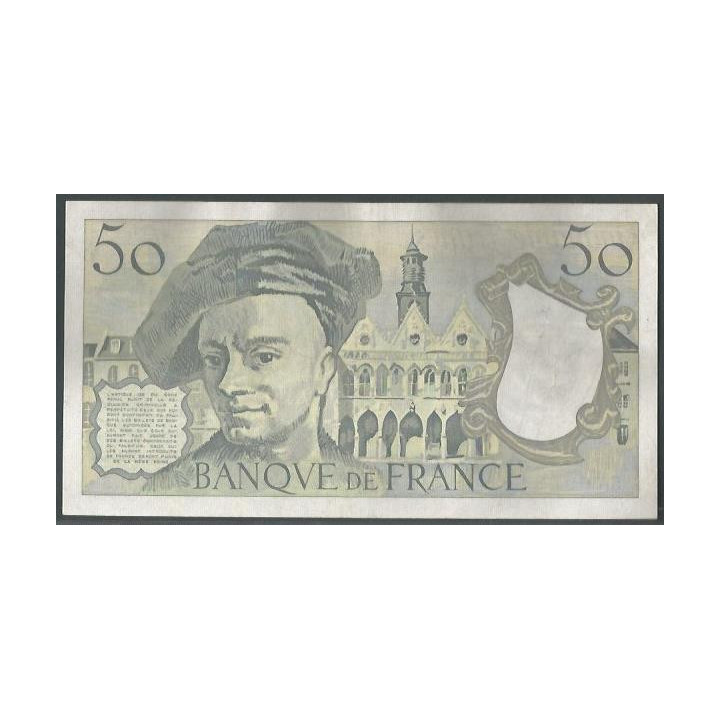 Francia 50 Francs 1990 P152e reverso