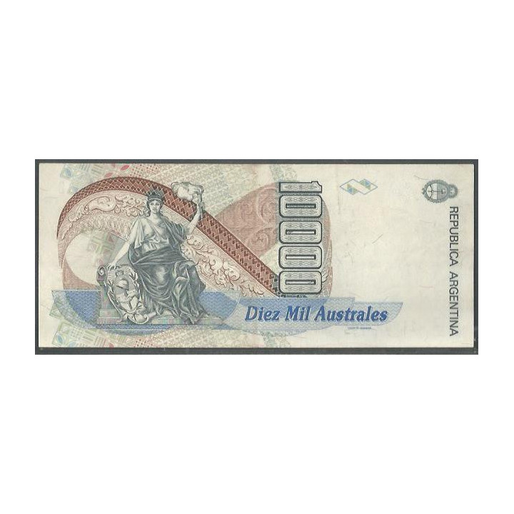 Argentina 10.000 Australes ND1989-91 Serie B P334a reverso