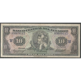 Ecuador 10 Sucres 2 Ene 1974 KZ P101Ab