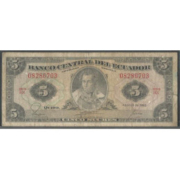 Ecuador 5 Sucres 20 Abr 1983 HX Firma 1 P108b