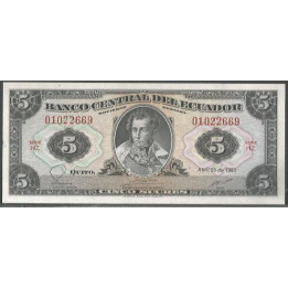 Ecuador 5 Sucres 20 Abr 1983 HZ Firma 5 P108b