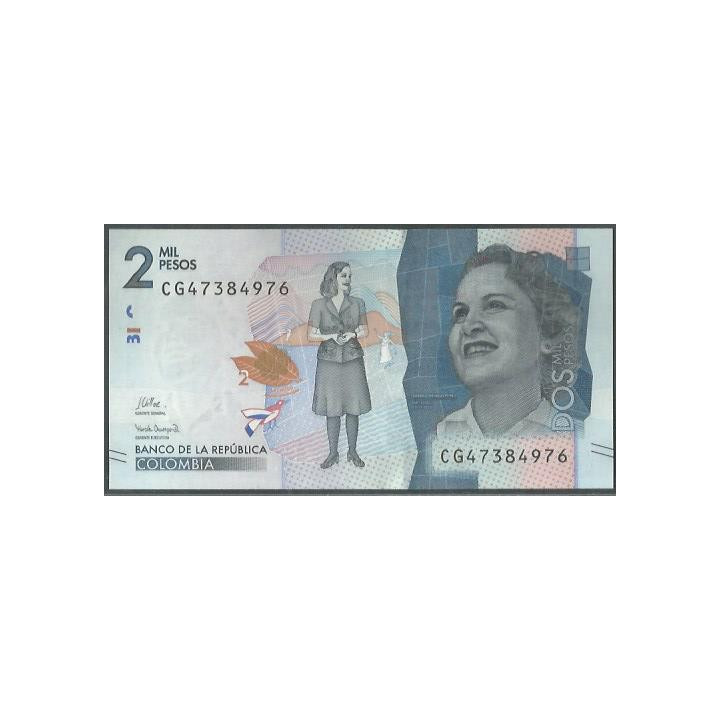 Billete de 2.000 Pesos 24 Oct 2023 Serie CG BGWNF2-