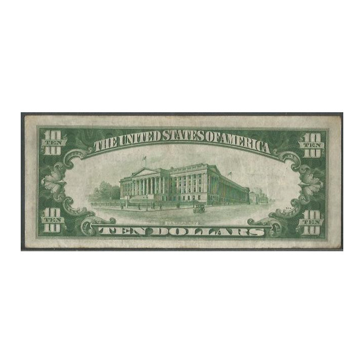 Estados Unidos 10 Dollars 1934A P415Y reverso