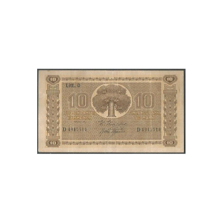 Finlandia 10 Markka 1939 P70a13