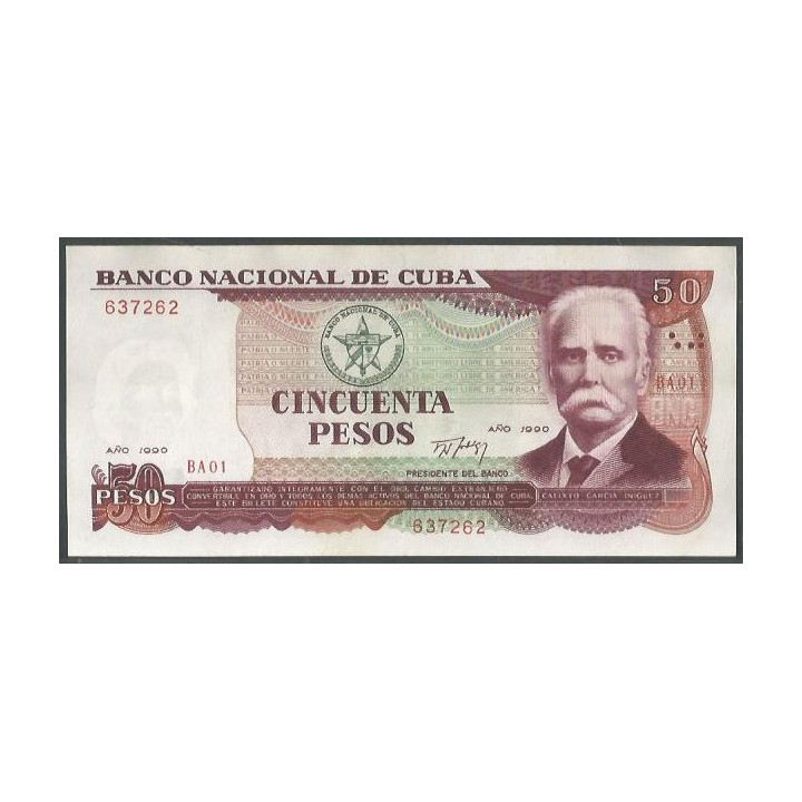 Cuba 50 Pesos 1990 P111a
