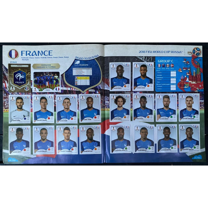 Futbol - Mundial Rusia 2018 Panini Pasta blanda reverso