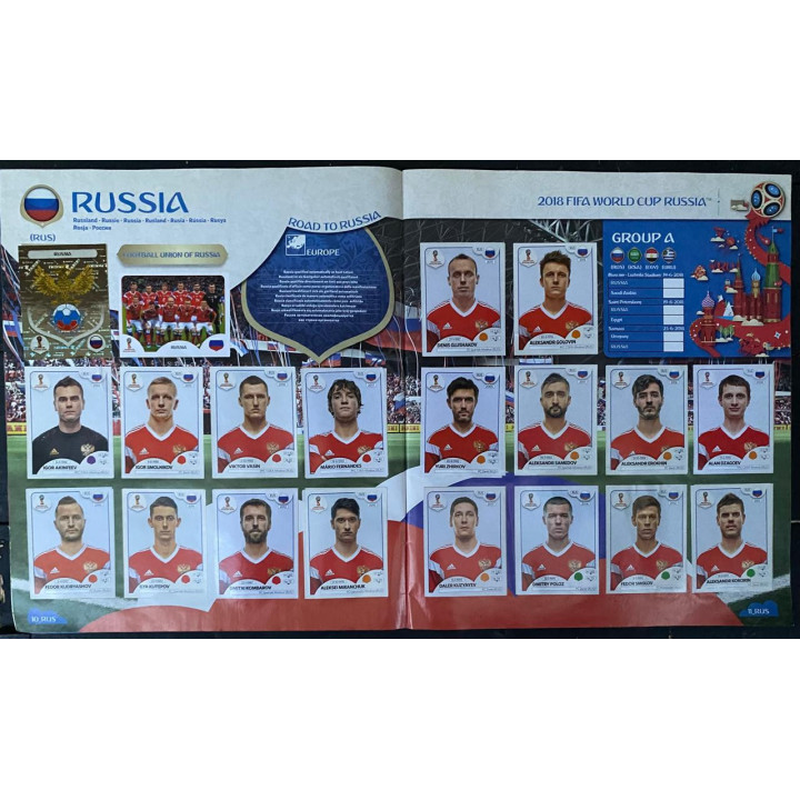 Futbol - Mundial Rusia 2018 Panini Pasta blanda reverso