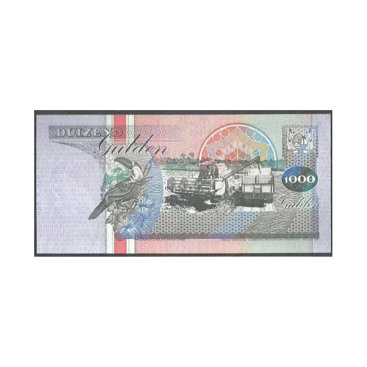 Suriname 1.000 Gulden 1 Mar 1995 P141b reverso