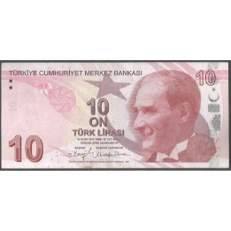 Turkya 10 Liras L1970 (2009) P223f