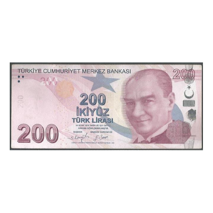 Turkya 200 Liras L1970 (2009) P227e
