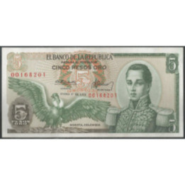 Billete de 5 Pesos 1 Ene 1973 BGW138