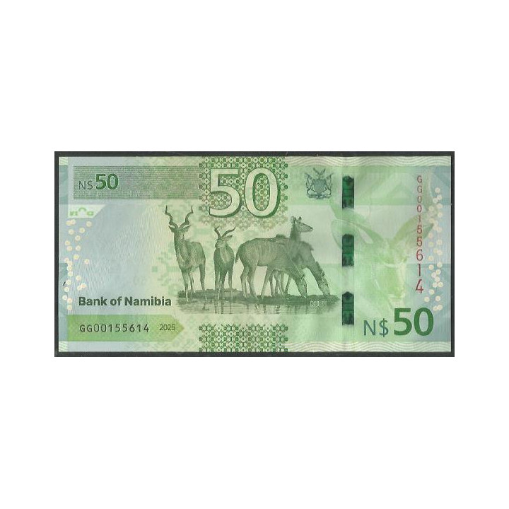 Namibia 50 Dollars 2025 P22 reverso