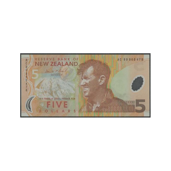 Nueva Zelanda 5 Dollars 1999 P185a