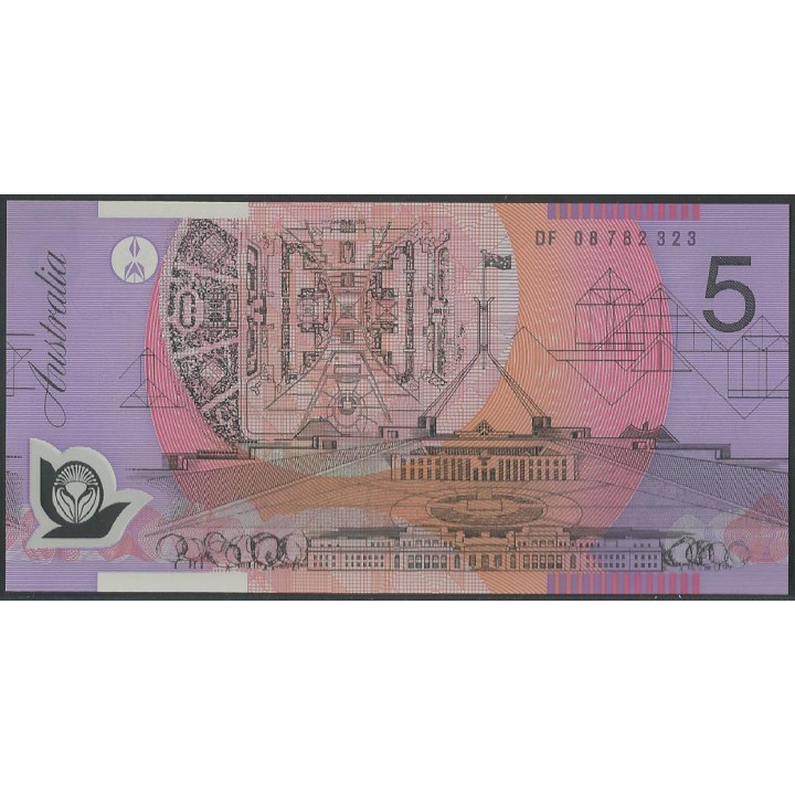 Australia 5 Dollars 2008 P57f reverso