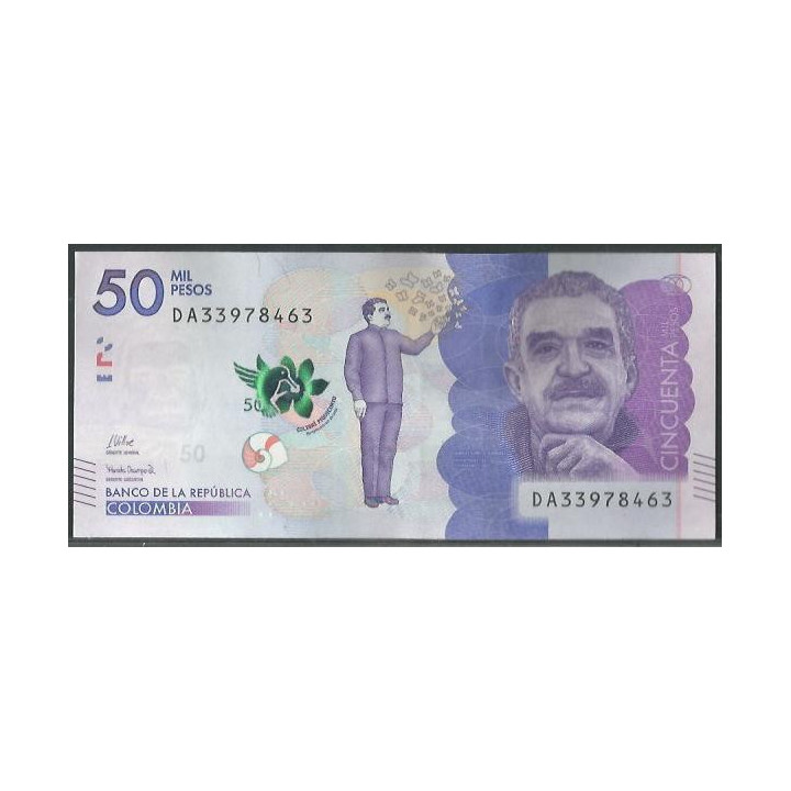 Billete de 50.000 Pesos 27 Jul 2021 DA BGWNF50-